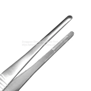 Tweezer Handle Non Slip Pointed/curved Stainless Steel Precision Stiffening Forceps 430 Material Quality thumbnail-4
