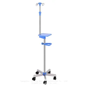 Mobile 4 Hooks Infusion Stand，IV Pole, IV Stand thumbnail-1