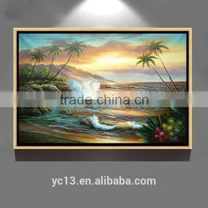 Hot Selling Modern Hand Painted Wall Art Decoration Seascape Oil Painting thumbnail-1