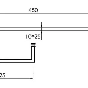 304 Stainless Steel Handle Shower Room Door Handle Bathroom Accessories Manufacturer 1025B thumbnail-2