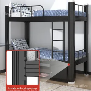 Versatile Bunk Bed Loft Ideas HG-BB024 With Safety Guardrail & Under-Bed Storage for School Dormitory- Free Combination / Custom thumbnail-4