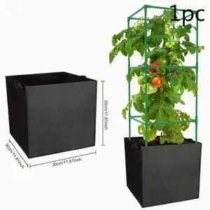 Reinforced Square Grow Bags Thickened Nonwoven Fabric Pots With Handles thumbnail-3