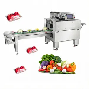 Semi-automatic Stretch Film Packaging Machine for Fruits and Vegetables Automatic Stretch Film Wrapper for Fresh Meat thumbnail-2