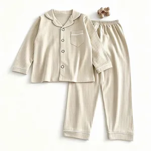 Kids Button‑Down Cotton Pajama Set thumbnail-1