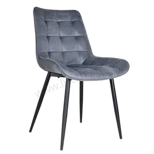 Manufacturer Supply Fabric Dining Room Kitchen Chair Comfortable Custom Upholstered Restaurant Velvet Dining Chair thumbnail-2