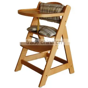 Gorgeous Wooden Baby High Chair With Tray thumbnail-1