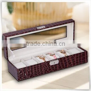 Luxury Design Alligator Leather Watch Display Box thumbnail-2