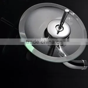 Wall Mounted Glass Waterfall Shower Faucet Bathtub Mixer Tap thumbnail-1