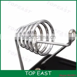 Solder Soldering Iron Metallic Metal Stand Holder & Heavy Duty Black Base (Silver Color Holder) thumbnail-2