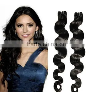 Qingdao Factory Wholesale 7A Brazilian Unprocessed Virgin Hair Weave Body Wave Natural Color Virgin Hair Extension thumbnail-1