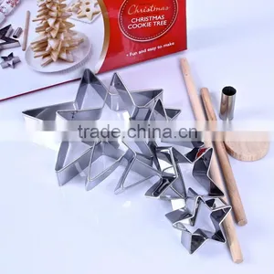 YangJiang Factory Manufature High Quality 5pcs Star Shape Stainless Steel Cake Mould Set thumbnail-2