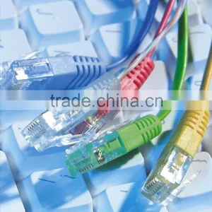 High Speed RJ45 STP Cat6a Coiled Ethernet Coil Cable Cat6a Patch Cable thumbnail-1