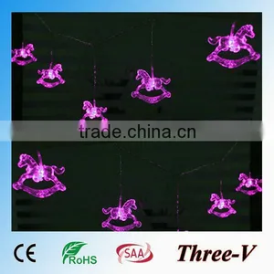 20LEDs 4*0.15M CE ROHS SAA Approved Falling Star Led Christmas Lights Decoration Window Stars/butterfly/heart/horse/snowflake thumbnail-6