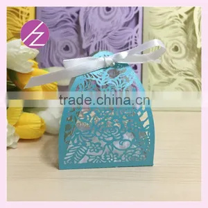 DIY Carving Flowers and Leaves Luxury Wedding Invitation Candy Box Event Party Supplies for Wedding Party From Factory thumbnail-1