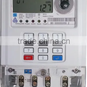 Single Phase STS Keypad Smart Single Phase Prepaid Electricity Meter thumbnail-1