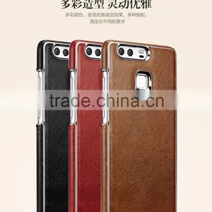 Orignal Icarer Gold Series Real Leather Back Cover for Huawei P9 Anti Shock Luxury Genuine Leather Case MT-5766 thumbnail-2