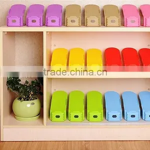 Double Layer Saving Space Plastic Shoe Rack thumbnail-1
