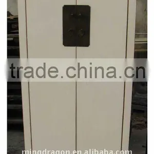Chinese Antique Style Beijing Black Two Door Two Drawer Cabinet thumbnail-1