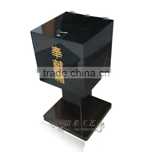 GH-RJ005 Black Acrylic Donation Boxes With Lock,modern Black Donation Box thumbnail-6