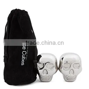 NT-WI006 Whiskey Stones Whiskey Skull Stainless Steel Cubes thumbnail-2
