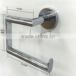 Metal Chrome Polish Modern 4 Piece 24" Towel Bar Robe Hook Paper Holder Towel Ring Set Bath Accessories Bathroom Hardware thumbnail-4