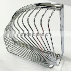 Chrome Wall Mounted Bathroom Shelves Corner Shower Caddy Storage Organizer Cosmetic Basket Shelf Accessories thumbnail-4