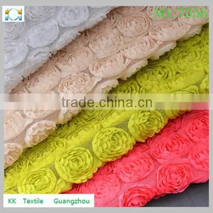 2014 Western Fashion Design Chiffon Rose Lace Trim thumbnail-5