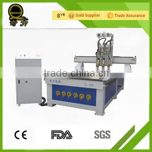 2016 New Hot Sale High Quality Stepper Vacuum Table Pneumatic Tool Changer Multi-head Wood Engraving Machine thumbnail-1