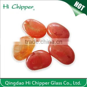 Yellow Decorative Glass Pebble Gems for Fire Pit thumbnail-4