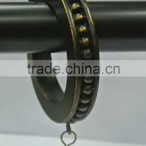 Home Fashions Beaded Ring W/Eyelet and Clip for Wood Rod;Curtain Hardware; Window Drapery Hardware;Curtain Accessory;Curtain Rod thumbnail-3