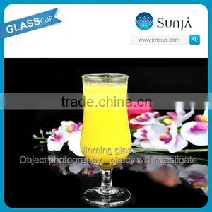 Hot Sale Goblet Glass Clear Water Juice Cup Milkshake Glass thumbnail-1