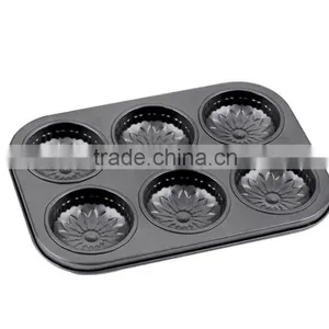 FDA, LFGB Approved Carbon Steel Non-stick Cake Pans of Muffin Pan With 6 Cups thumbnail-4