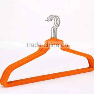 Flocked Clothes Hanger With Shoulder Pads HM-010 Quality Choice thumbnail-2