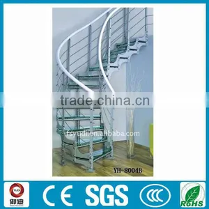 Modern Curve Desigh Stainless Steel Staircase Models Used in UK thumbnail-4