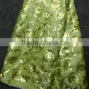2016 Embroidery With Beautiful Flowers Design Korea Silk Lace Fabric for Party thumbnail-1