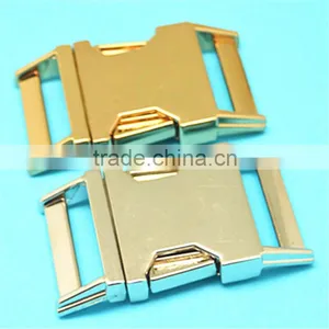 Safety Curved Metal Quick Release Clip,gold Metal Collar Buckle 1 Inch,25mm Buckle for Dog Leashes Quality Choice thumbnail-1