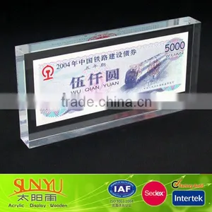 Acrylic Paperweight With Printing Logo For Gifts thumbnail-1