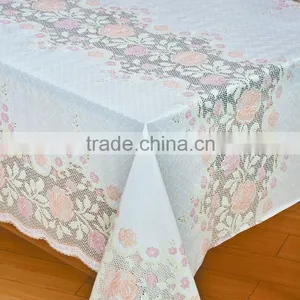 PVC Lace Table Cloth Designed Indian Embroidered Table Cloth thumbnail-1