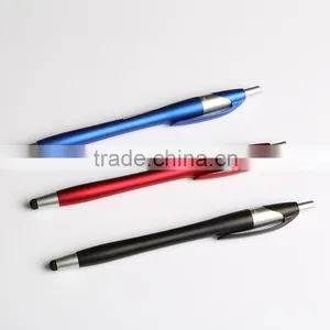 New Design Twist Plastic Stylus Ball Pen With Clip thumbnail-6