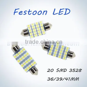 20pcs 3528smd C5w Led Car Lamp 12v 24v Festoon 39mm Auto Led Dome Light thumbnail-1