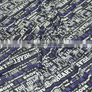 Customize Letter Print 4 Way Stretch Fashion Design Nylon Lycra Sportswear Fabrics thumbnail-2