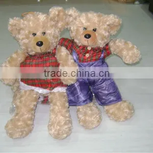 Animated Brown Stuffed Plush Christmas Teddy Bear With Suit thumbnail-1