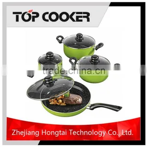 8pcs Aluminum Ceramic Marble Coating German Cookware thumbnail-1