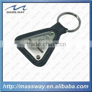 Customized Oval Shape Custom Metal Leather Key Ring thumbnail-4