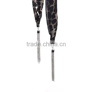 2016 New Design Tasseled Metal Pendant Scarf Sc150054 thumbnail-2