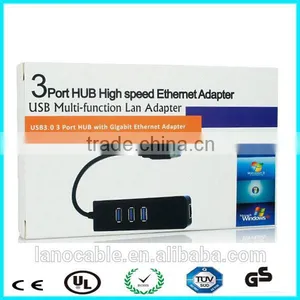 Fast Speed AX88772A 3-port Usb 3.0 Gigabit Ethernet Adaptor thumbnail-6