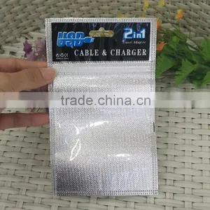 2 IN 1 USB Cable & Charger Packaging Plastic Bags/zipper Bag Sleeve Poly Bag thumbnail-3