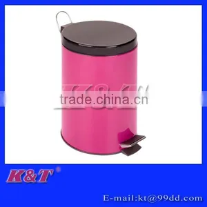 12L High Polished Specially Color Stainless Steel Trash Can thumbnail-1
