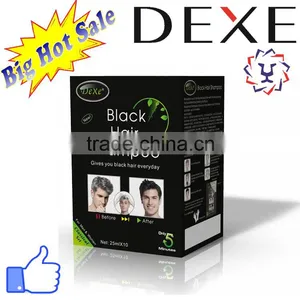 DEXE Sachet Shape Black Hair Dye Shampoo Type OEM/ODM Available thumbnail-2