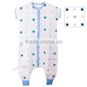 Wholesale100% Cotton Muslin Baby Sleeing Bag Anti-kicking Bag Spring and Summer thumbnail-4